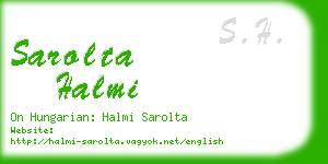 sarolta halmi business card